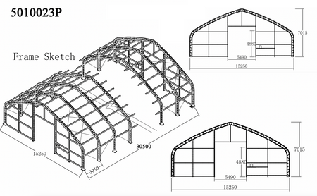 15x30 m Duplavas Ponyva csarnok/Raktársátor