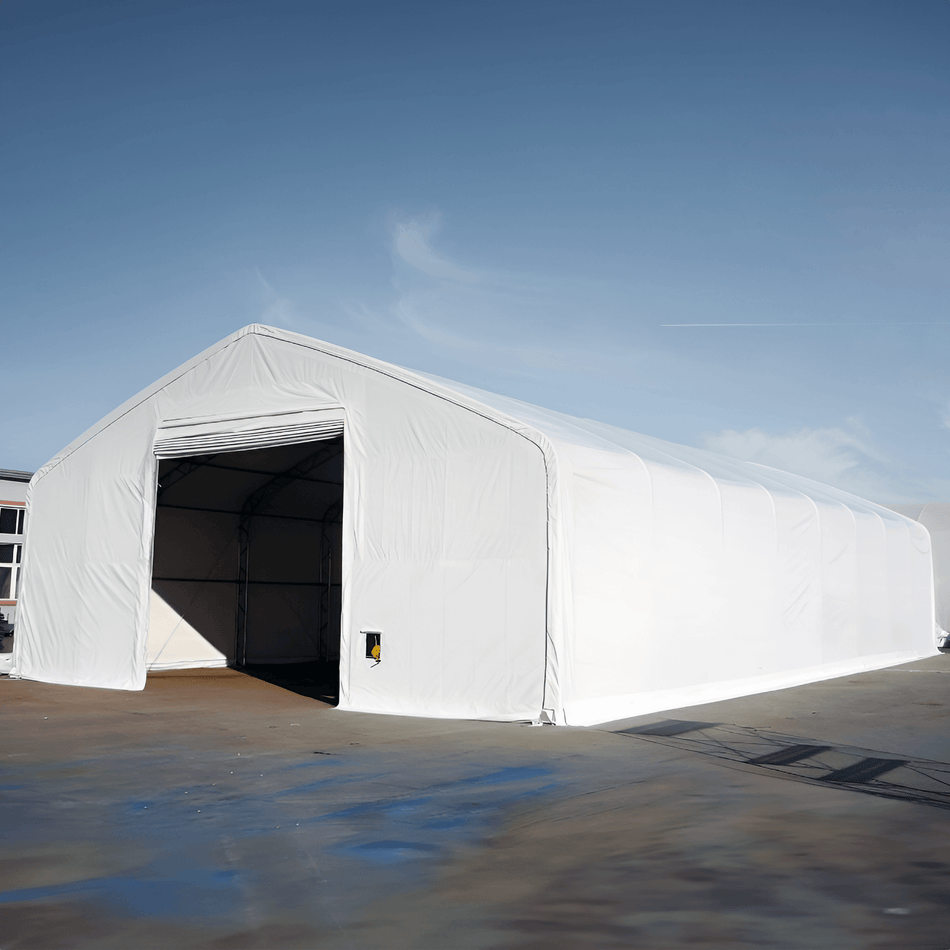 12m Széles Dupla Vasazatú Raktársátor/ Ponyva csarnok