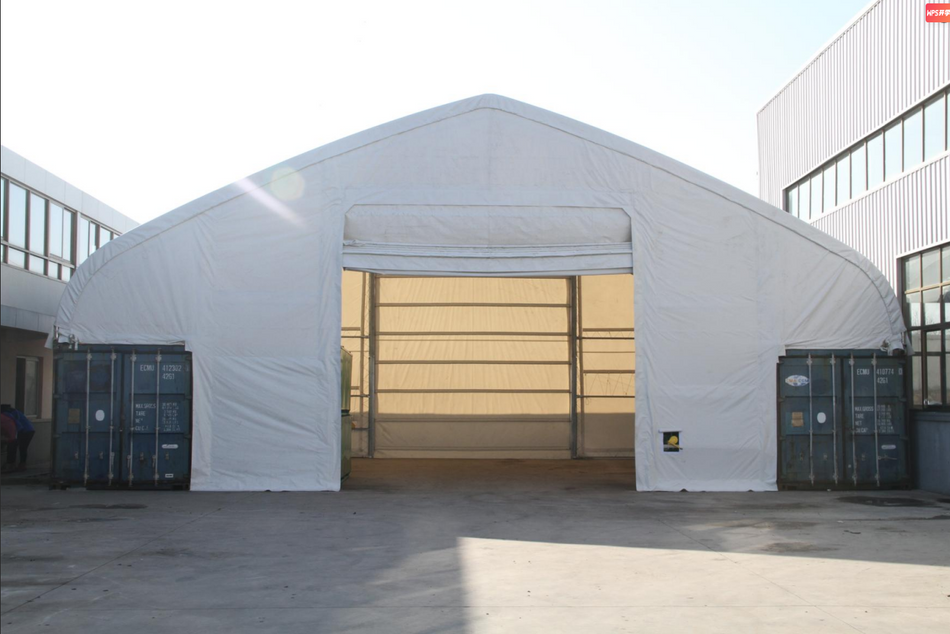 15x12m Duplavas Konténer Sátor 40 Lábas Konténerhez